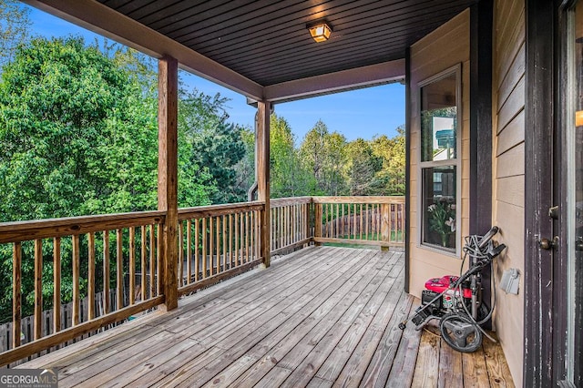 view of wooden terrace