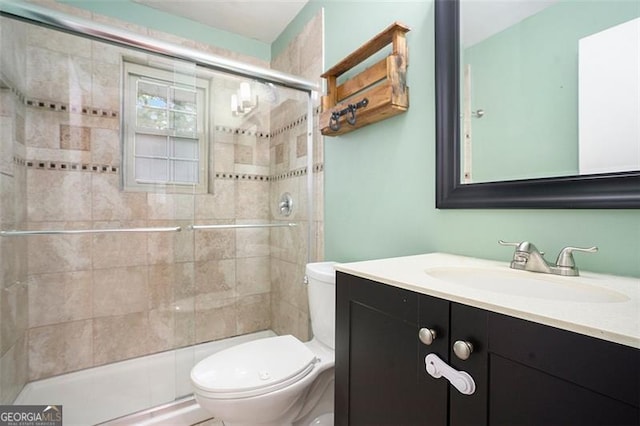 890 Oriole Ln, Marietta, GA 30067 - full bath featuring toilet, vanity, and a stall shower