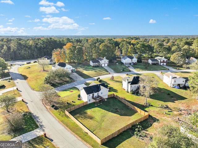 5284 Benjamin Trl, Ellenwood, GA 30294 - aerial perspective of suburban area featuring a heavily wooded area