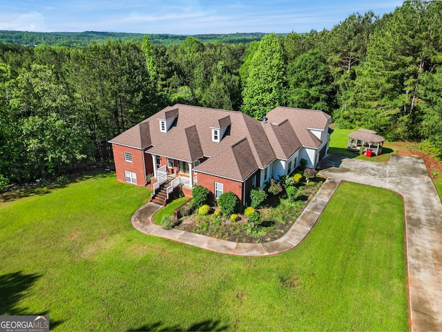 166 Freedom Ln, Commerce, GA 30530 - view from above of property with a heavily wooded area