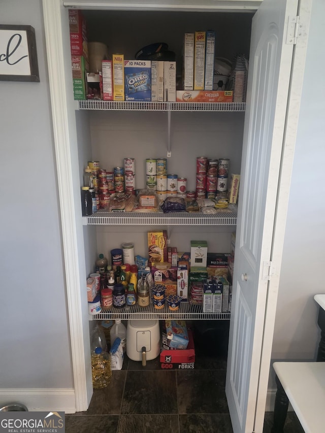 view of pantry