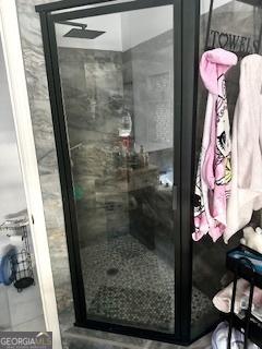 232 Spalding Gates Dr, Atlanta, GA 30328 - bathroom featuring a shower stall