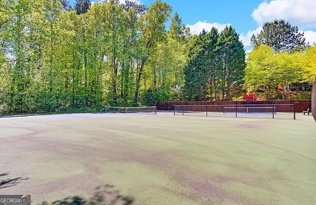 232 Spalding Gates Dr, Atlanta, GA 30328 - view of tennis court featuring fence