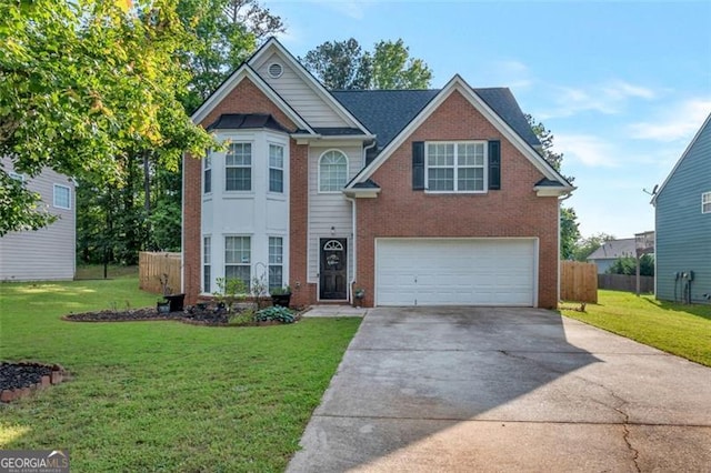 575 Chapel Walk, Lawrenceville, GA 30045 - traditional-style house featuring brick siding, concrete driveway, and an attached garage