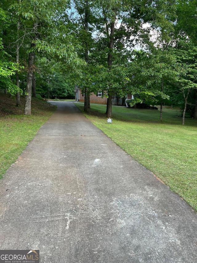 view of asphalt driveway