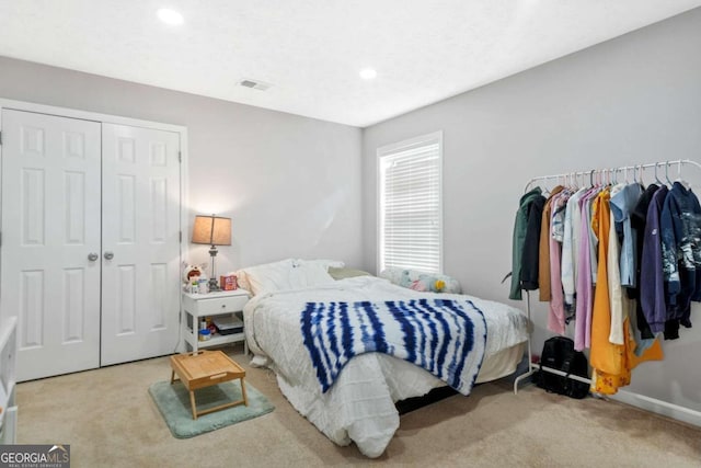 4125 Fallbrook Dr, Duluth, GA 30096 - carpeted bedroom featuring recessed lighting, a closet, and baseboards