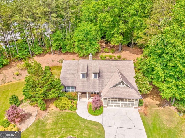 aerial view of property and surrounding area