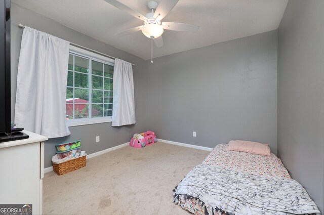 132 Jefferson Dr, Columbus, GA 31907 - carpeted bedroom with baseboards and ceiling fan
