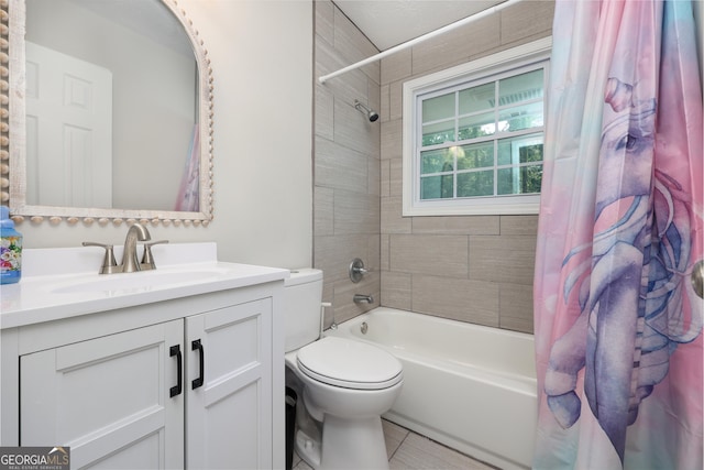 132 Jefferson Dr, Columbus, GA 31907 - bathroom featuring vanity, toilet, and shower / bath combo