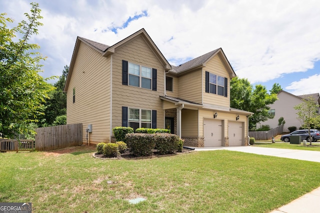 139 Village Park Dr, Newnan, GA 30265 - craftsman house featuring concrete driveway, an attached garage, and brick siding
