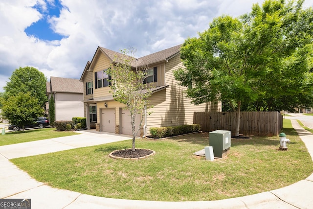 139 Village Park Dr, Newnan, GA 30265 - view of front facade featuring concrete driveway and an attached garage