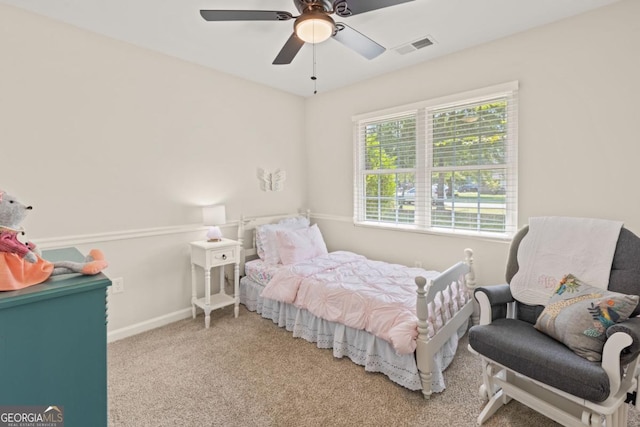109 Principal Way, Guyton, GA 31312 - bedroom with carpet flooring, baseboards, and ceiling fan