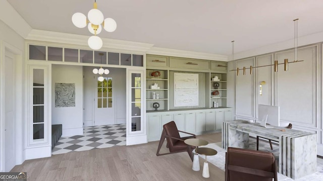 249 Lask Ln, Milton, GA 30004 - interior space featuring a chandelier