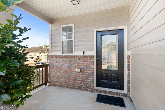 2528 Shropshire Pl, Mcdonough, GA 30253 - doorway to property with brick siding