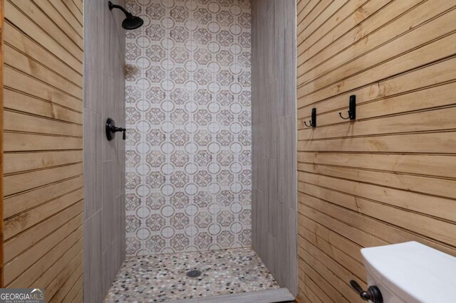 355 Clark Creek Pass, Acworth, GA 30102 - half bath with wooden walls and toilet