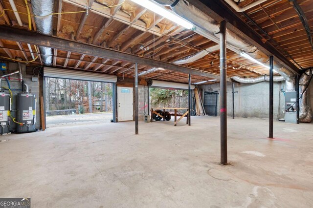 355 Clark Creek Pass, Acworth, GA 30102 - unfinished basement featuring heating unit