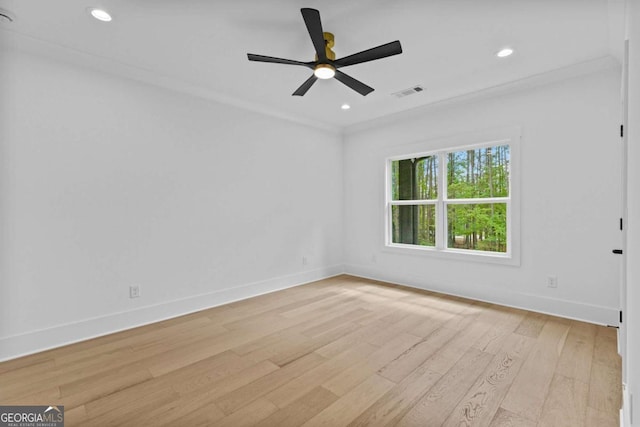 400 Auburn Rd, Auburn, GA 30011 - empty room featuring light wood-style floors, ceiling fan, baseboards, and recessed lighting