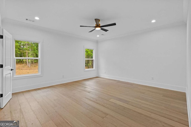 400 Auburn Rd, Auburn, GA 30011 - spare room featuring healthy amount of natural light, a ceiling fan, light wood finished floors, baseboards, and recessed lighting