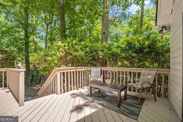 view of wooden deck