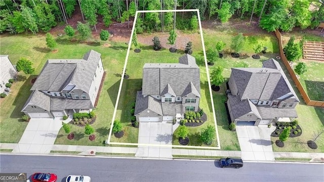aerial perspective of suburban area
