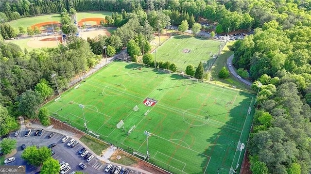 aerial view of property and surrounding area