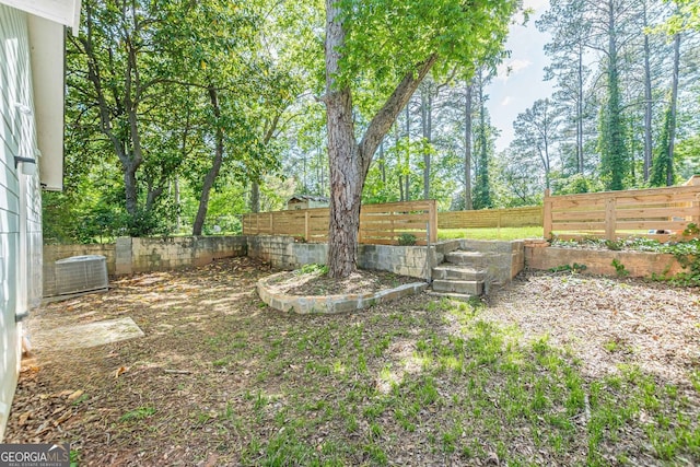 3275 Dodson Dr, East Point, GA 30344 - fenced backyard with central air condition unit