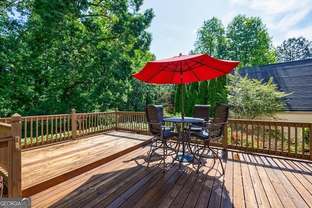 3350 Serenade Ct, Alpharetta, GA 30004 - wooden deck with outdoor dining space