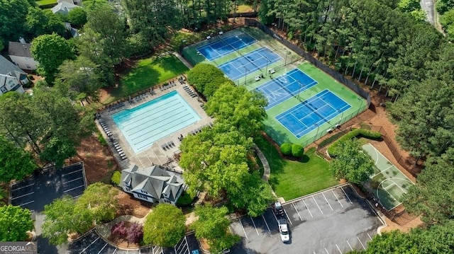 3350 Serenade Ct, Alpharetta, GA 30004 - drone / aerial view of a pool area