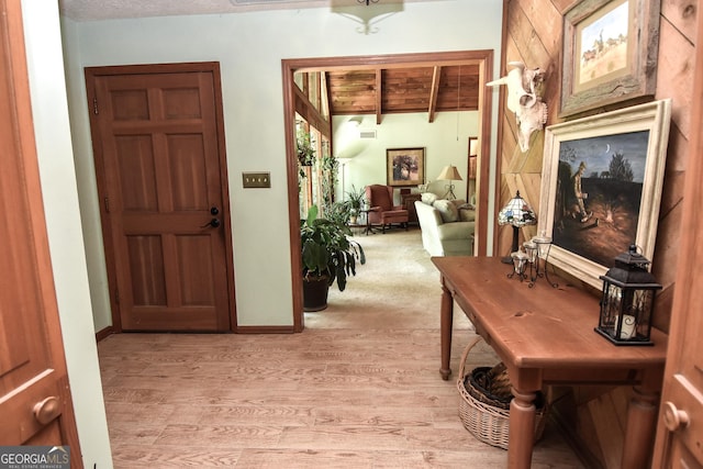 entrance foyer with light wood-style flooring