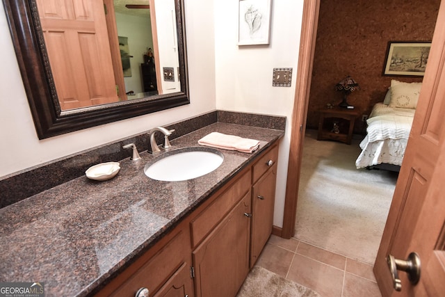 bathroom featuring vanity and tile patterned floors