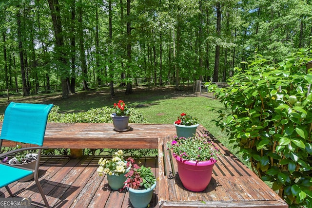 view of wooden terrace
