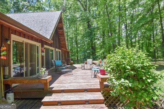 view of wooden terrace