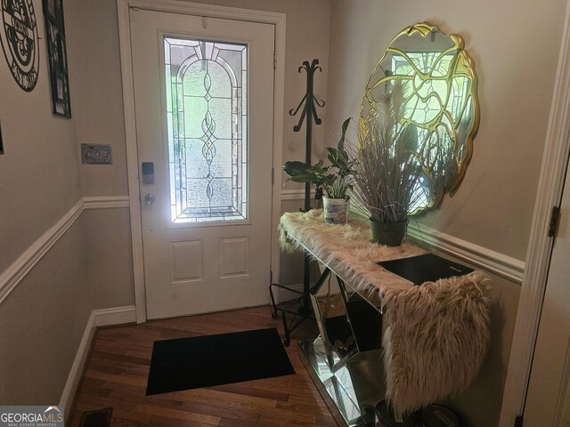 605 Smithville Church Rd, Warner Robins, GA 31088 - entrance foyer featuring plenty of natural light, wood finished floors, and baseboards