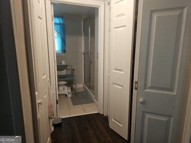 605 Smithville Church Rd, Warner Robins, GA 31088 - hall featuring dark wood-type flooring