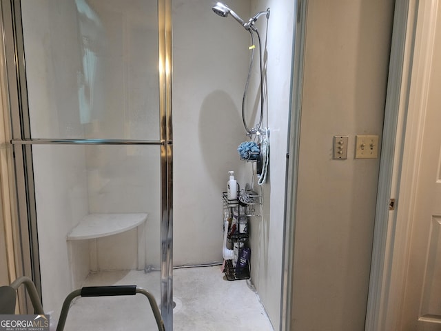 605 Smithville Church Rd, Warner Robins, GA 31088 - bathroom with a shower with door
