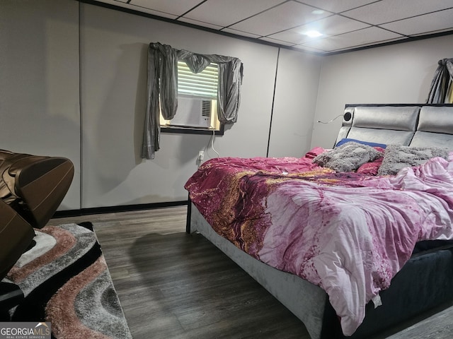 605 Smithville Church Rd, Warner Robins, GA 31088 - bedroom with wood finished floors, baseboards, and a paneled ceiling