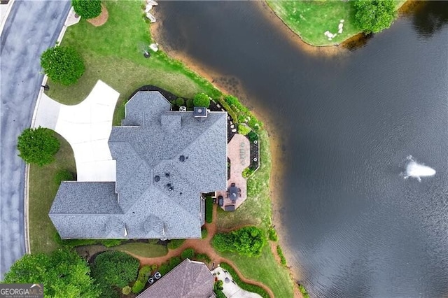 bird's eye view of a large body of water