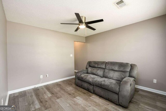 3730 Warriors Path, Decatur, GA 30034 - sitting room with a ceiling fan, wood finished floors, and baseboards