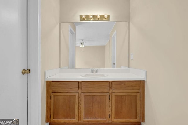 6359 Wedgeview Dr, Tucker, GA 30084 - bathroom with vanity and a ceiling fan