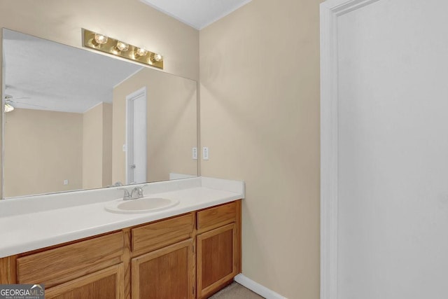6359 Wedgeview Dr, Tucker, GA 30084 - bathroom featuring vanity and ceiling fan