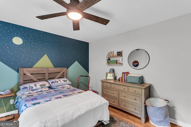 739 Rockford Creek Rd, Clarkesville, GA 30523 - bedroom featuring light wood-style floors and a ceiling fan