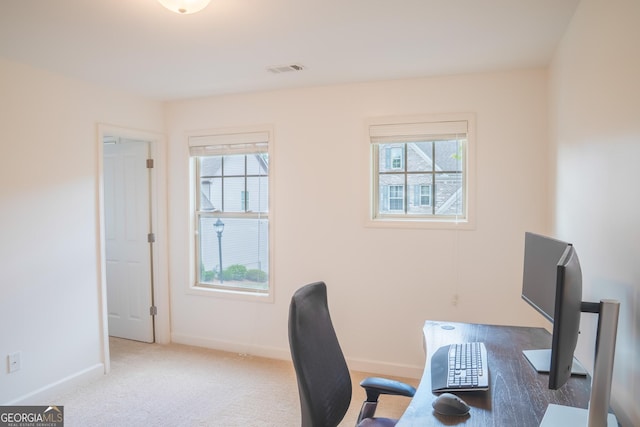 4448 Tacoma Trce, Suwanee, GA 30024 - home office featuring plenty of natural light, baseboards, and carpet flooring