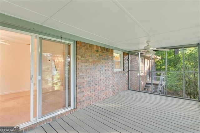 1471 Robinhood Trl, Gainesville, GA 30501 - deck featuring ceiling fan