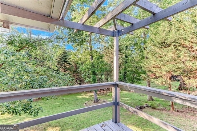 1471 Robinhood Trl, Gainesville, GA 30501 - wooden deck with a yard
