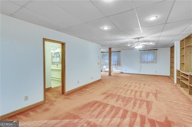 1471 Robinhood Trl, Gainesville, GA 30501 - unfurnished room featuring carpet flooring, a paneled ceiling, and built in features