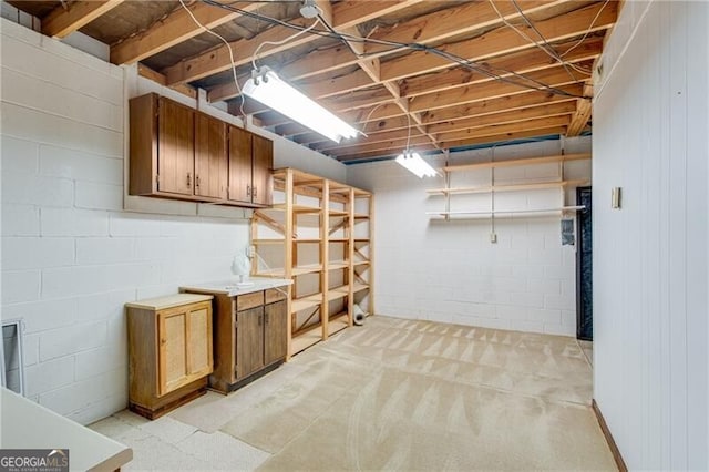 1471 Robinhood Trl, Gainesville, GA 30501 - basement with concrete block wall