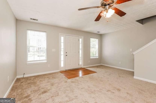 2838 Vining Ridge Ter Unit 0, Decatur, GA 30034 - foyer entrance featuring carpet, a ceiling fan, and baseboards