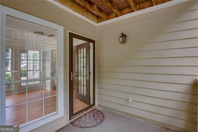view of exterior entry
