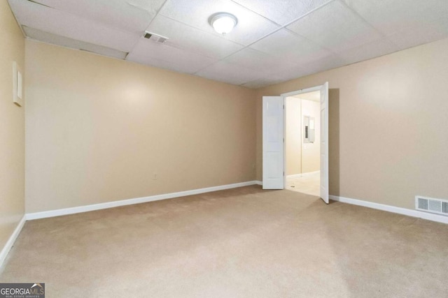 4002 Turnstone Dr NW, Kennesaw, GA 30152 - carpeted spare room featuring a paneled ceiling, electric panel, and baseboards