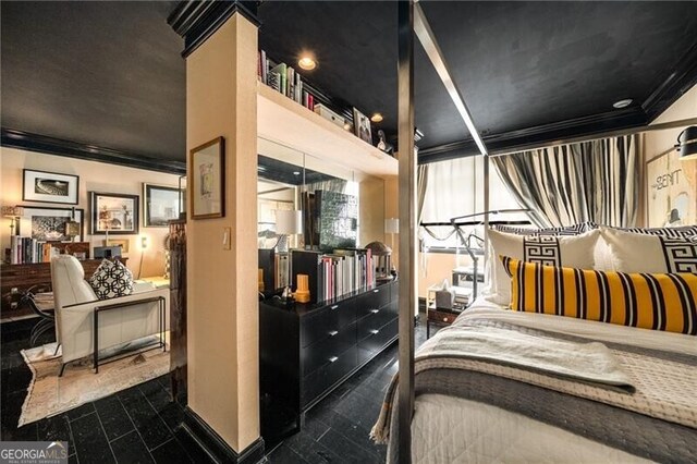 1421 Peachtree St NE Unit 203, Atlanta, GA 30309 - bedroom with ornamental molding
